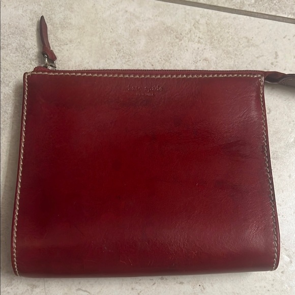 Kate Spade Red Leather Women’s/Men's pouch - Picture 1 of 5